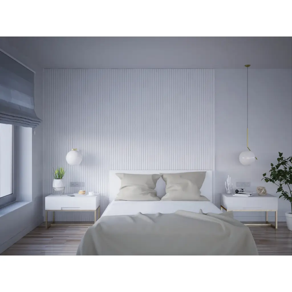 Zestaw Lamele Białe matowe M 231, Listwa startowa Lewa, Listwa zakończeniowa Prawa, 231, 120034195, 120034203, Zestaw, Lamele MDF, AGT