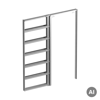 Zestaw Drzwi przesuwne Porta DECOR P 80 cm bezprzylgowe + Ościeżnica + Kaseta do systemu przesuwnego KOMPAKT, SPAP0P0S08DBI0AS0AH000, OPWPK22008DBI000060000, OPWUW0MU08000000000000