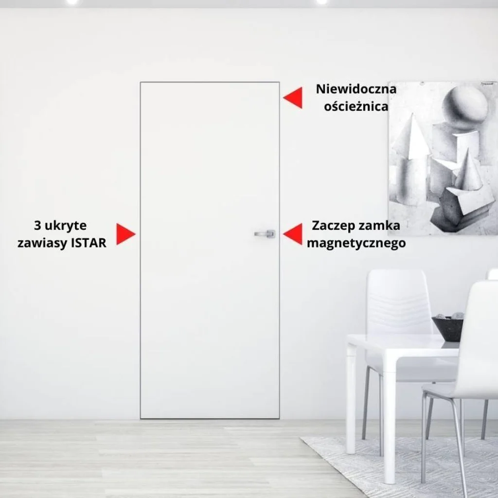 Ościeżnica aluminiowa Biała Sara Eco 2 bezprzylgowa Lewa 90 3z, 5901316110740, Ościeżnica, Sara Eco 2, DRE