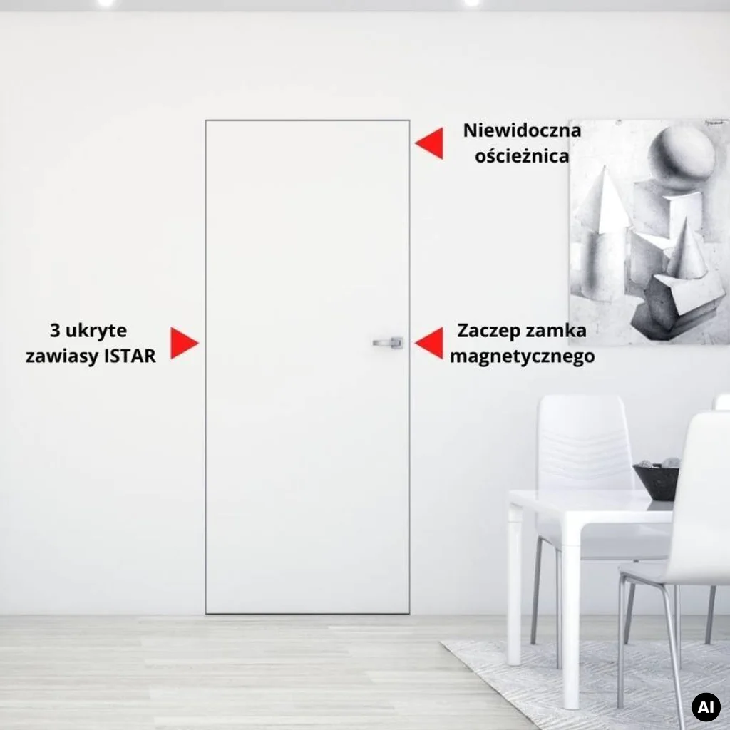 Ościeżnica aluminiowa Biała Sara Eco 2 bezprzylgowa Prawa 90 3z, 5901316110764, Ościeżnica, Sara Eco 2, DRE