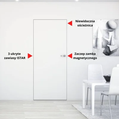 Ościeżnica aluminiowa Biała Sara Eco 2 bezprzylgowa Prawa 90 3z, 5901316110764