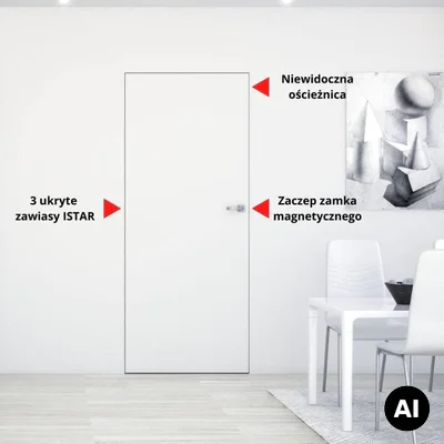 Ościeżnica aluminiowa Biała Sara Eco 2 bezprzylgowa Prawa 90 3z, 5901316110764
