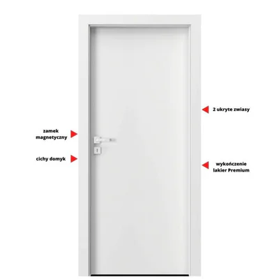 Drzwi Porta VECTOR Premium T Lewe 80cm Odwrotna przylga, SPPPMT0L08UBI0A7U0H000