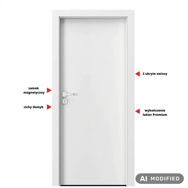 Drzwi Porta VECTOR Premium T Prawe 80cm Odwrotna przylga, SP
