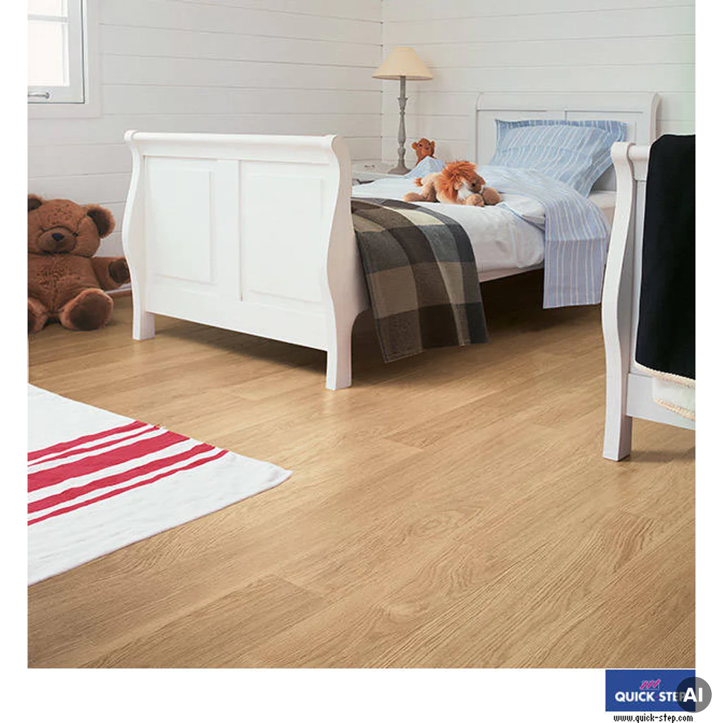 Panele Podłogowe Dąb Biały Satynowy  EL915 AC4 8 mm, Panele podłogowe, Eligna, Quick-Step