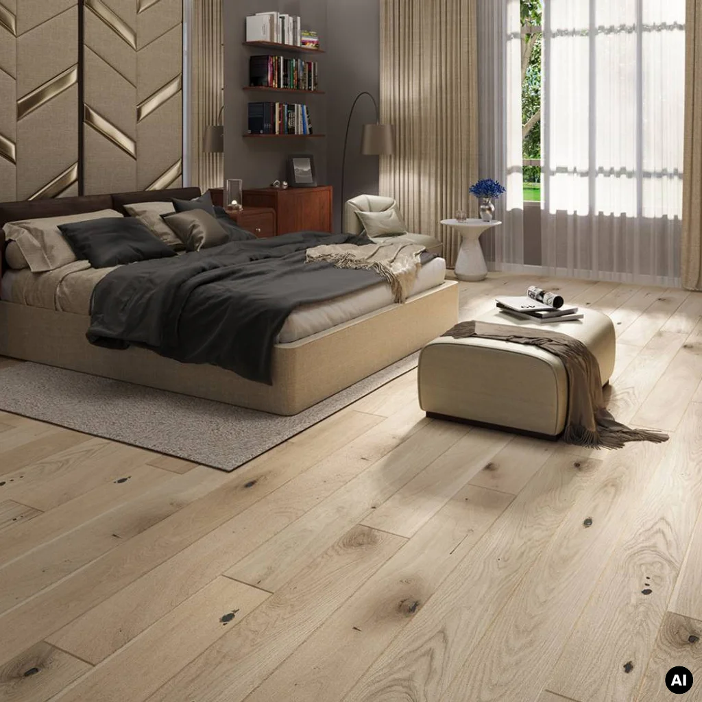 Podłoga drewniana Dąb Creme Brulee Grande 14 mm, 1WG000628, Deska barlinecka, Decor Line, Barlinek