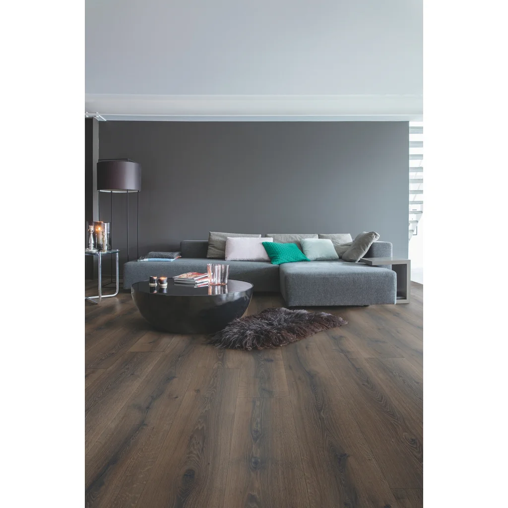 Panele Podłogowe Dąb Pustynny Szczotkowany Ciemnobrązowy MJ3553 AC4 9.5 mm, Panele podłogowe, Majestic, Quick-Step Unilin