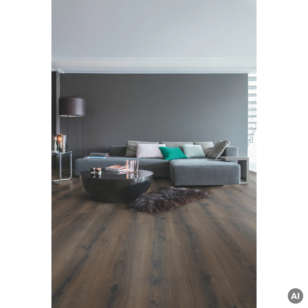 Panele Podłogowe Dąb Pustynny Szczotkowany Ciemnobrązowy MJ3553 AC4 9.5 mm, Panele podłogowe, Majestic, Quick-Step