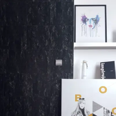 Panele Winylowe Samoprzylepne Kamień Łupek Czarny BZY616-6 1.8 mm