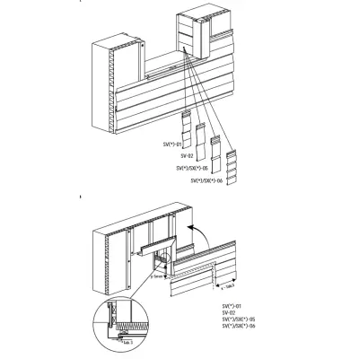 Panele zewnętrzne Fronto lamele Orzech 3028095, 3029950