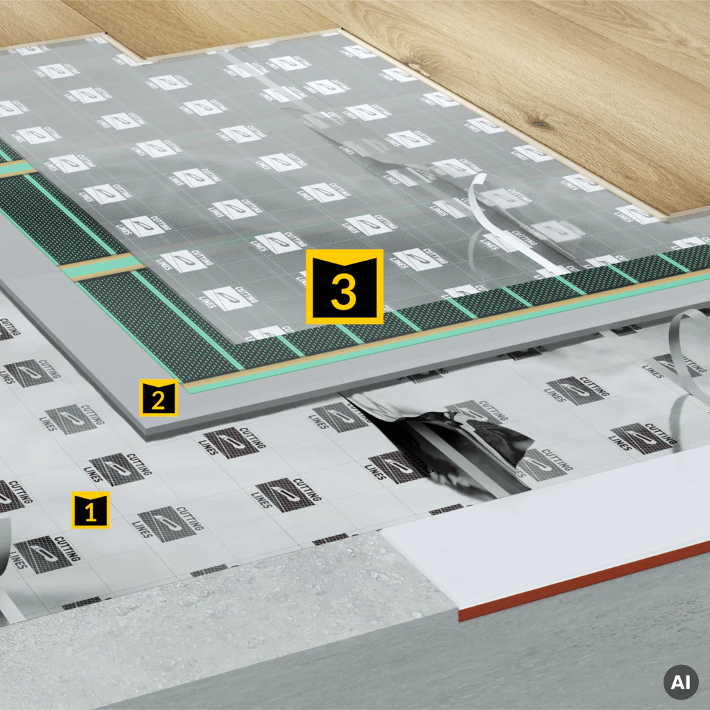 Podkład do ogrzewania folią grzewczą Secura HEAT VIinyl Click XPS, 5905167875216, Podkłady, System ogrzewania podłogowego, Arbiton