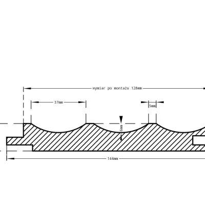 Lamele Supra Mat Timeless Grey U 3017 Wave, 120038288