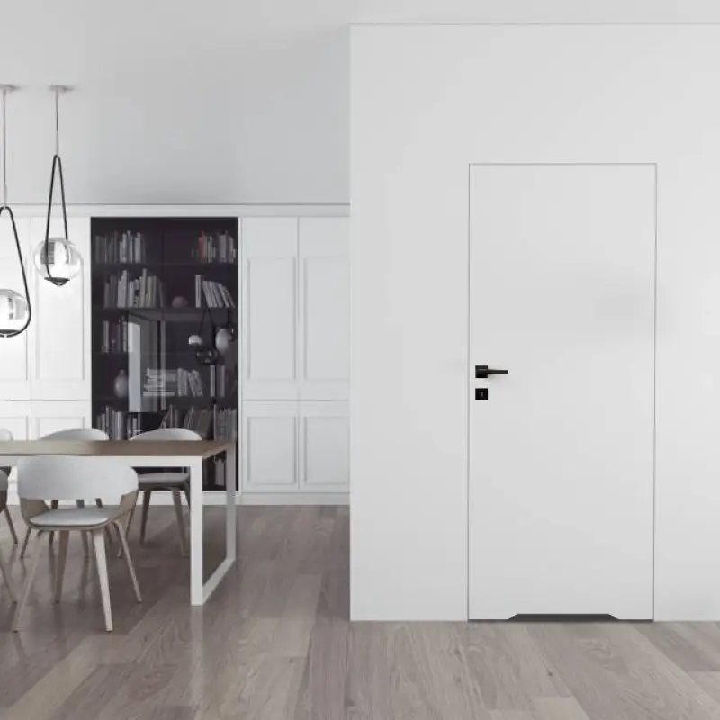 Zestaw Drzwi ukryte + Ościeżnica biała Sara Eco 2 WC bezp
