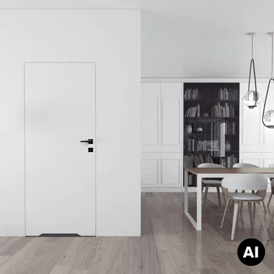 Zestaw Drzwi ukryte + Ościeżnica Sara Eco 2 WC bezprzylgowe (otwierane na zewnątrz) Lewe 80 cm plaster miodu, DRE 400010029, DRE 400010423