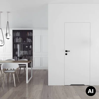 Zestaw Drzwi ukryte + Ościeżnica biała Sara Eco 2 WC bezprzylgowe (otwierane na zewnątrz) Prawe 80 cm plaster miodu, DRE 400010030, 5901316110672