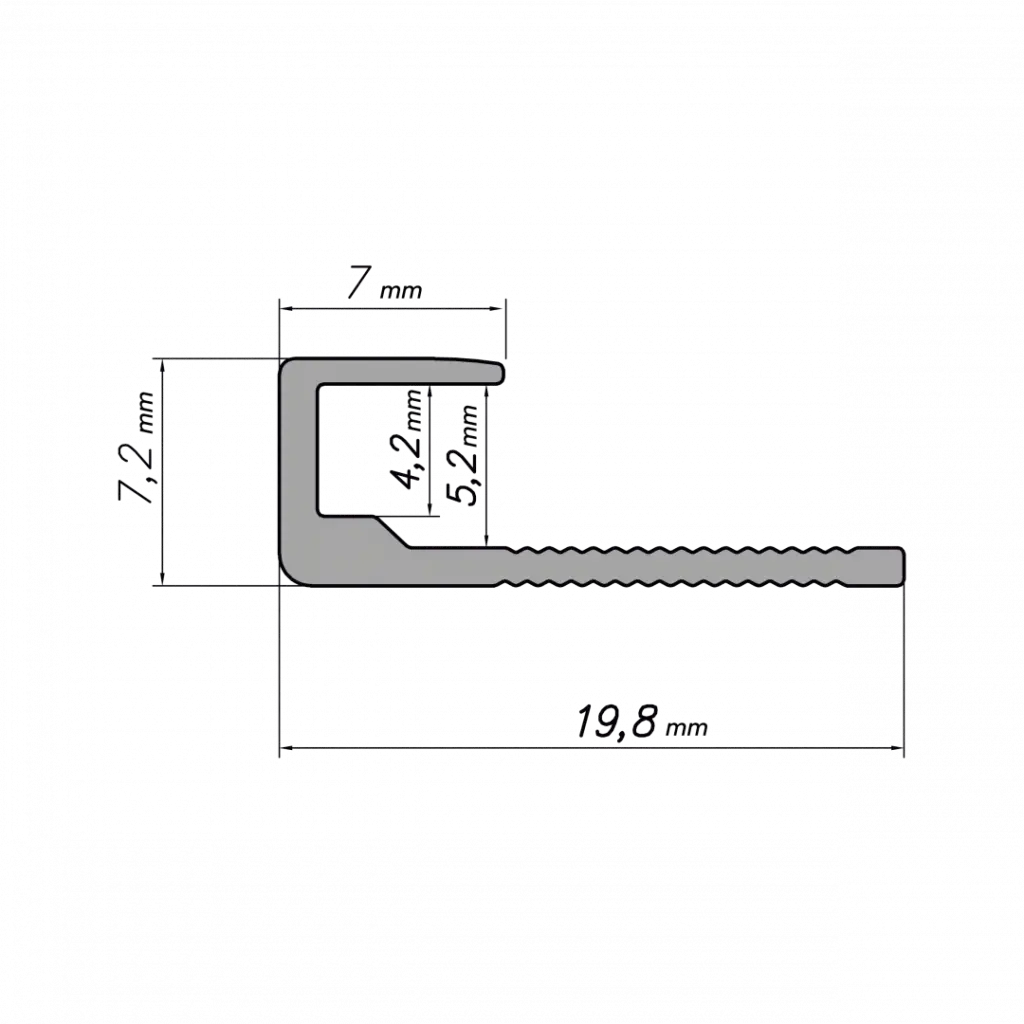 Profil zakończeniowy Modee SILVER A1 2800mm, 5905167884089, Profil zakończeniowy, Modee Akcesoria do paneli ściennych, Modee