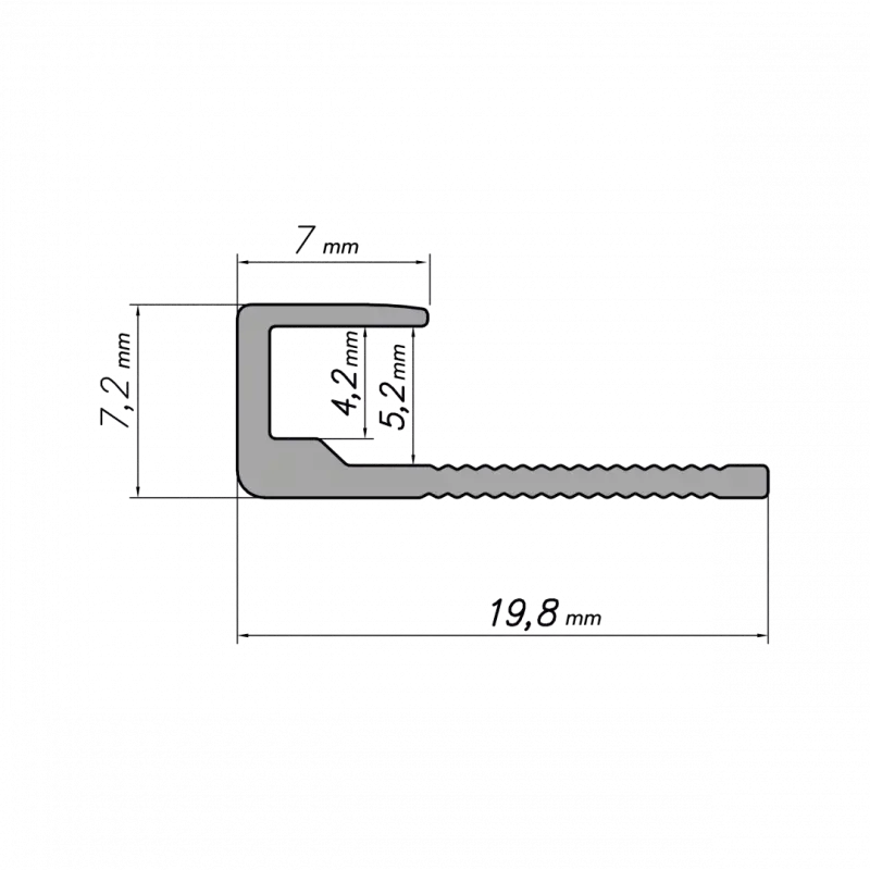 Profil zakończeniowy Modee SILVER A1 2800mm, 5905167884089 