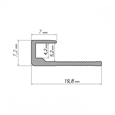 Profil zakończeniowy Modee TITANIUM A3 2800mm, 5905167882689
