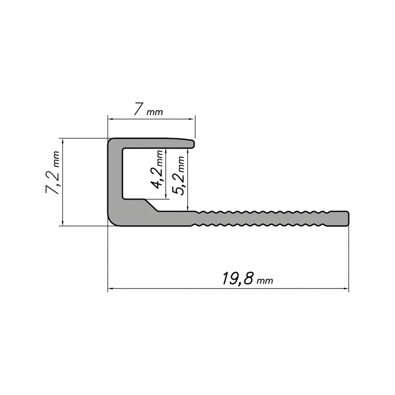 Profil zakończeniowy Modee BLACK MATT A4 2800mm, 590516788