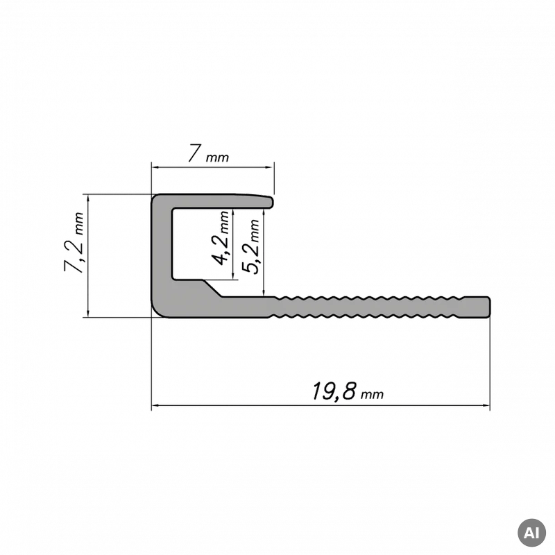 Profil zakończeniowy Modee BLACK MATT A4 2800mm, 590516788
