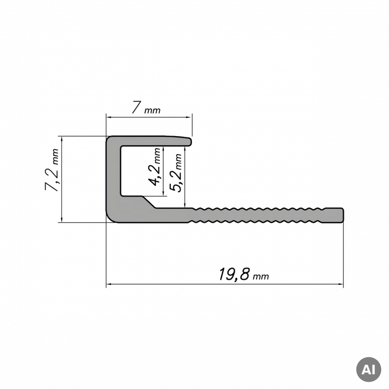Profil zakończeniowy Modee BLACK MATT A4 2800mm, 590516788
