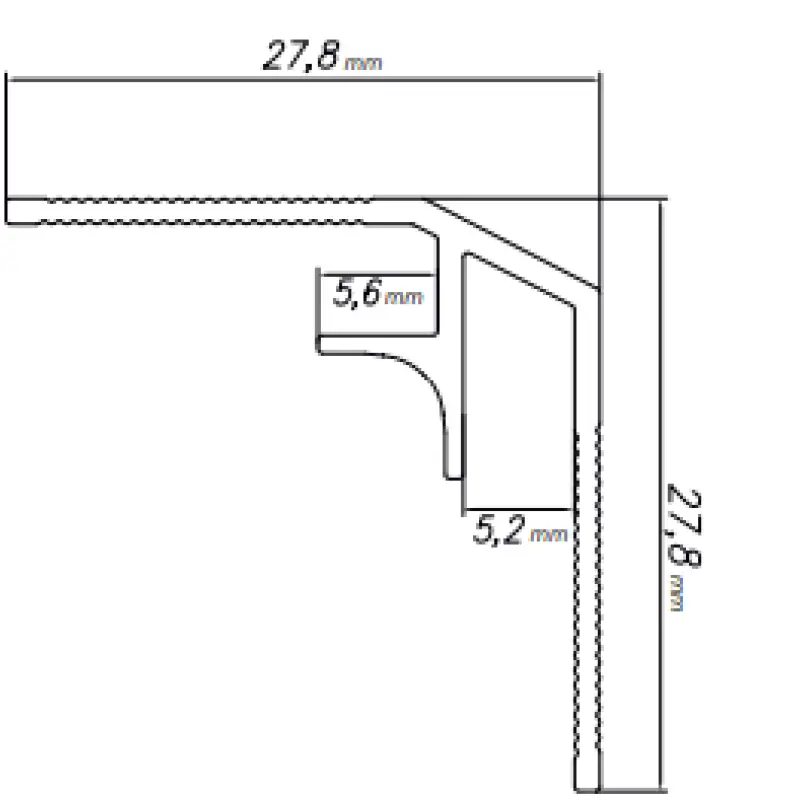 Narożnik wewnętrzny Modee TITANIUM A3 2800mm, 590516788271