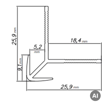 Narożnik zewnętrzny Modee SILVER A1 2800mm, 5905167882733