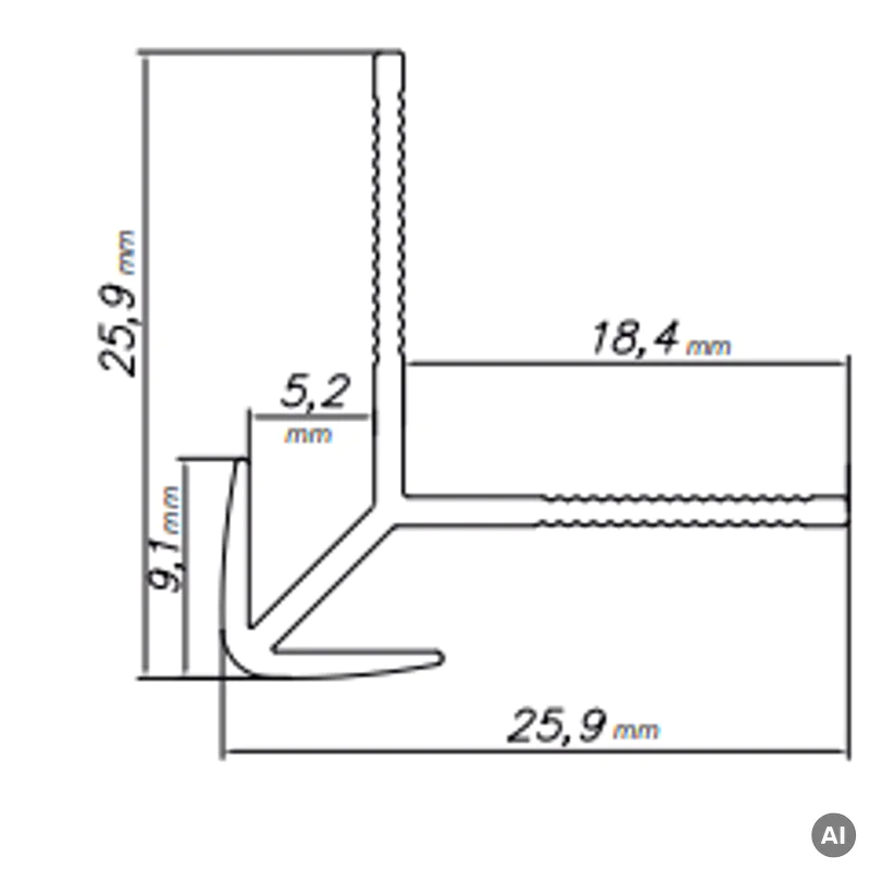 Narożnik zewnętrzny Modee SILVER A1 2800mm, 5905167882733