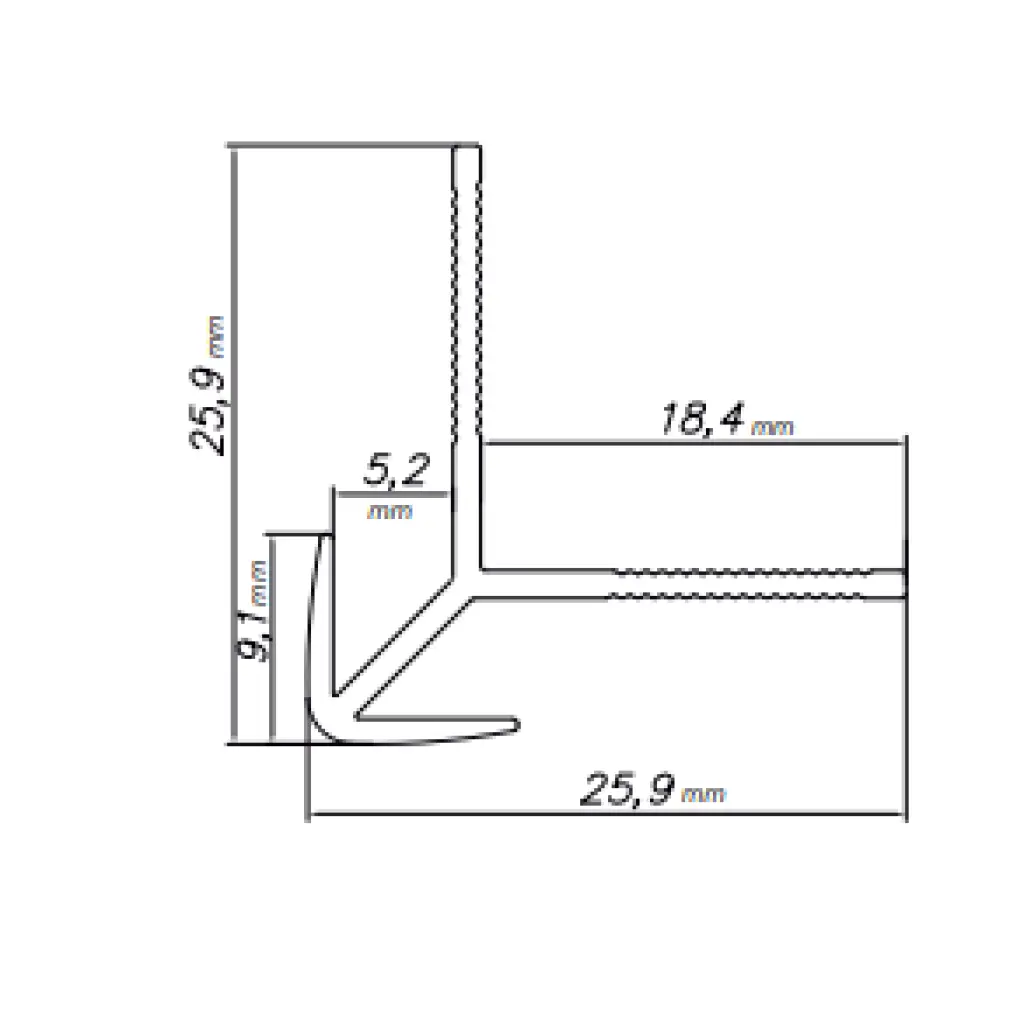 Narożnik zewnętrzny Modee TITANIUM A3 2800mm, 5905167882740, Narożnik zewnętrzny, Modee Akcesoria do paneli ściennych, Modee