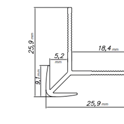 Narożnik zewnętrzny Modee TITANIUM A3 2800mm, 5905167882740