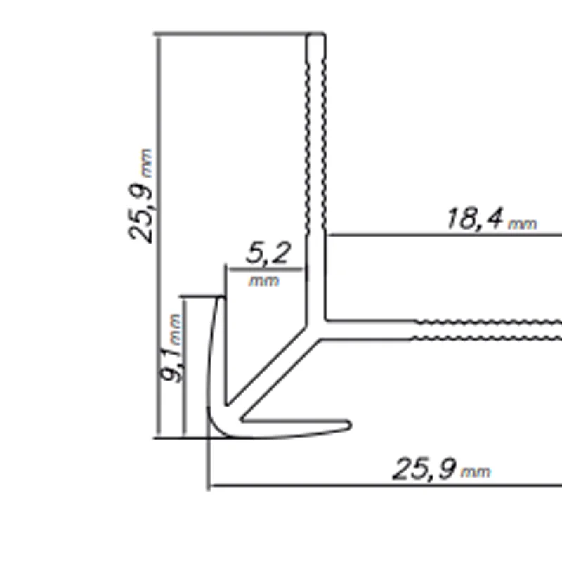 Narożnik zewnętrzny Modee TITANIUM A3 2800mm, 590516788274