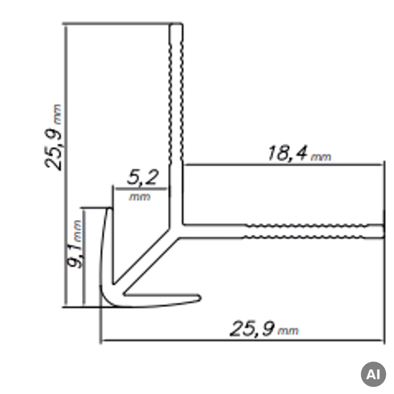Narożnik zewnętrzny Modee BLACK MATT A4 2800mm, 5905167882