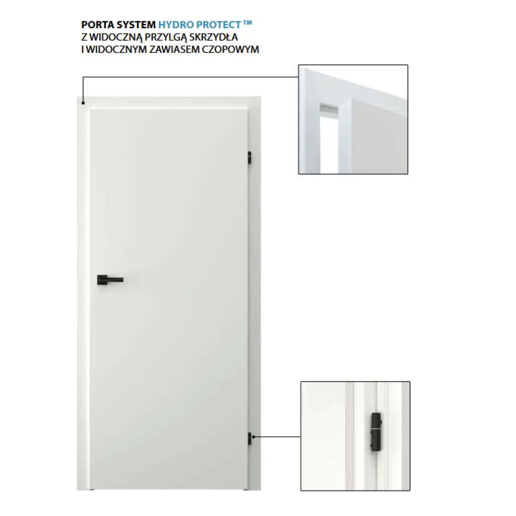 Ościeżnica Wodoodporna Hydro Protect regulowana A 80-120 z kątownikiem 60 mm 80 Prawa Przylgowa, OPWC6A0P08DBI0SZ36C000, Ościeżnica, Ościeżnica HYDRO PROTECT, PORTA