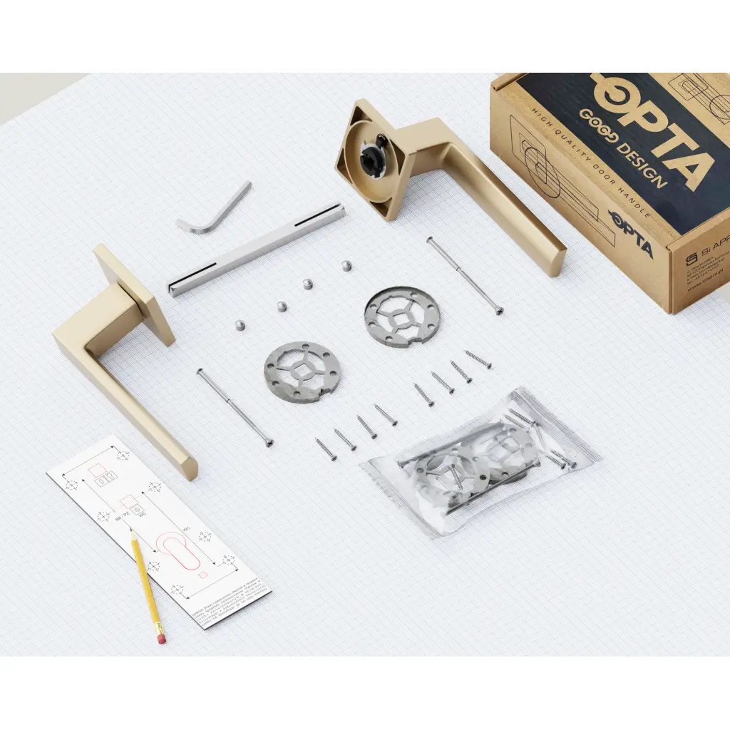 Klamka Modern Fit QR59 Złota anoda, 5907609716125, Klamka, Si Apre, Si Apre