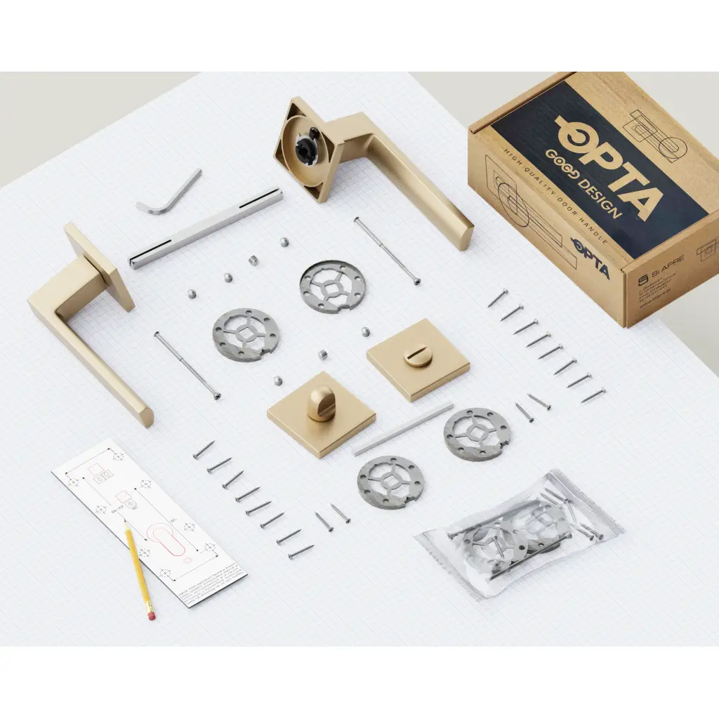 Rozety kwadratowe do WC QR59 Złota anoda, 5907609716446, Rozeta kwadratowa, Si Apre, Si Apre