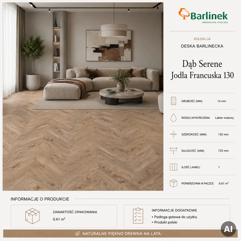 Podłoga drewniana Dąb Serene Jodła Francuska 14 mm, 1WV00