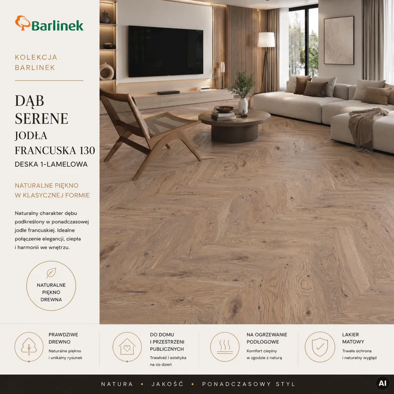 Podłoga drewniana Dąb Serene Jodła Francuska 14 mm, 1WV00