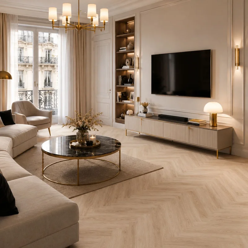 Panele winylowe SPC LVT Jodełka Dąb Harlow CA158 Klasa 33 