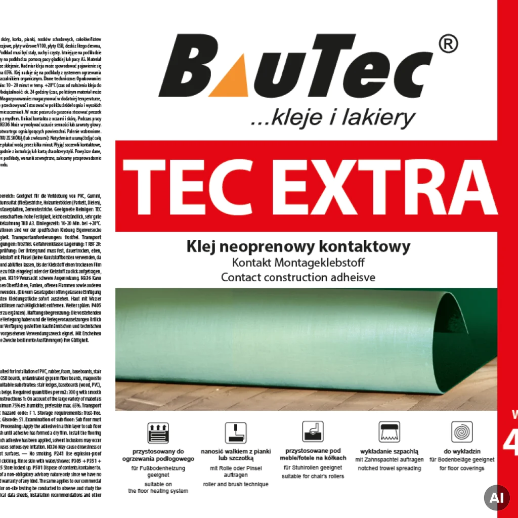 Klej do winyli Łazienka TEC EXTRA 4.3kg, 859B1545, TEC EXTRA, Kleje, Bautec