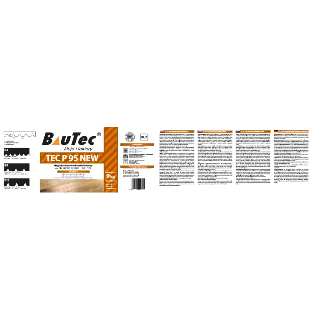 Klej do drewna BauTec P95 New 10kg 1077-40KLEJ, Klej, Kleje, Bautec