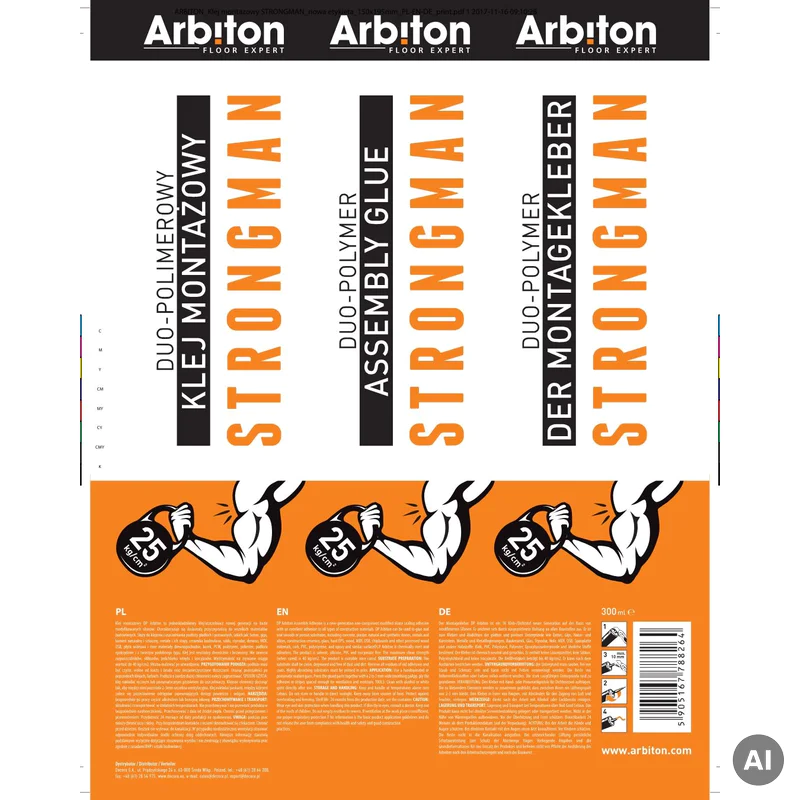 Klej montażowy Arbiton Strongman 300 ml, 5905167788264 - 5