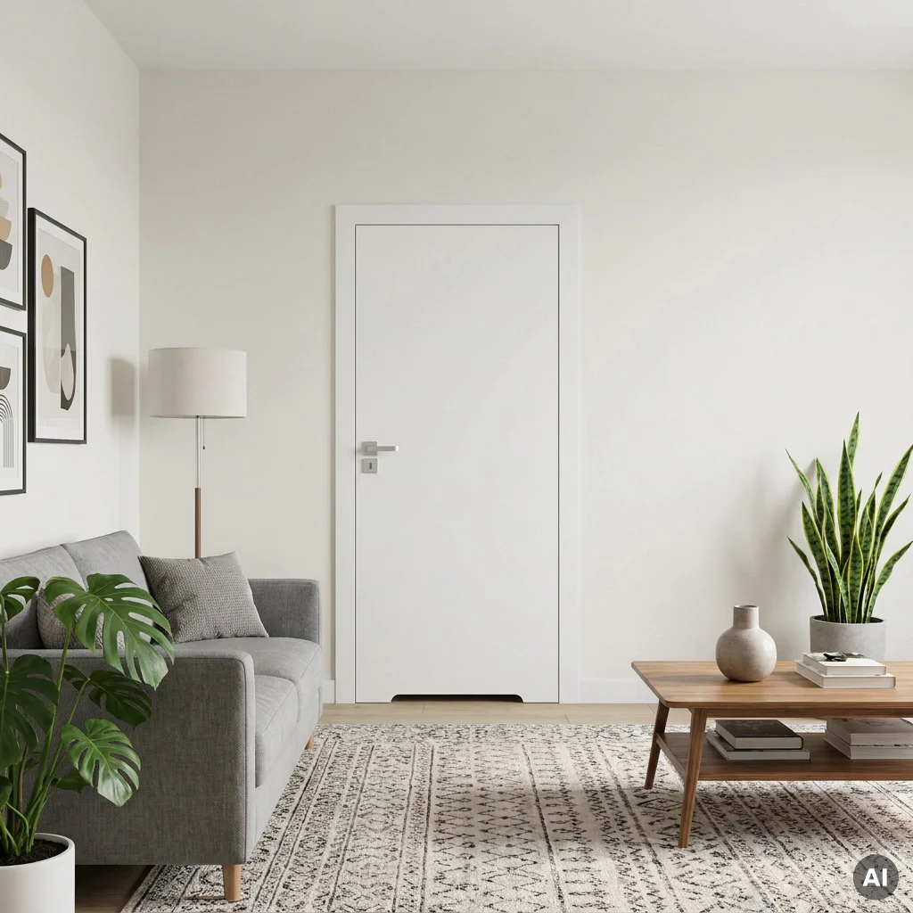 Drzwi Porta VECTOR Premium T WC Prawe 80cm bezprzylgowe, SPAPMT0P08UBIWAYU0H000, Drzwi wewnętrzne, PORTA VECTOR PREMIUM, PORTA