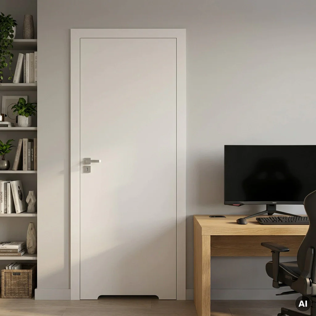 Drzwi Porta VECTOR Premium T WC Prawe 80cm bezprzylgowe, SPAPMT0P08UBIWAYU0H000, Drzwi wewnętrzne, PORTA VECTOR PREMIUM, PORTA