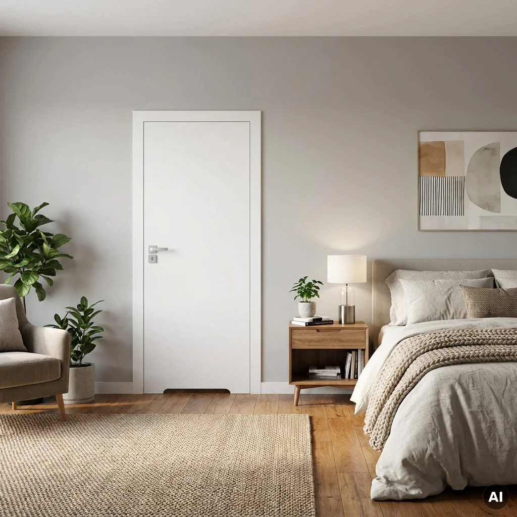 Drzwi Porta VECTOR Premium T WC Prawe 80cm bezprzylgowe, SPAPMT0P08UBIWAYU0H000, Drzwi wewnętrzne, PORTA VECTOR PREMIUM, PORTA