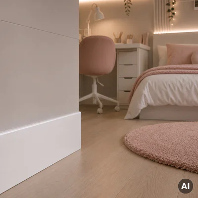 Listwa przypodłogowa Espumo 401 Biała 2,4 m, 401 ESP401 2.4