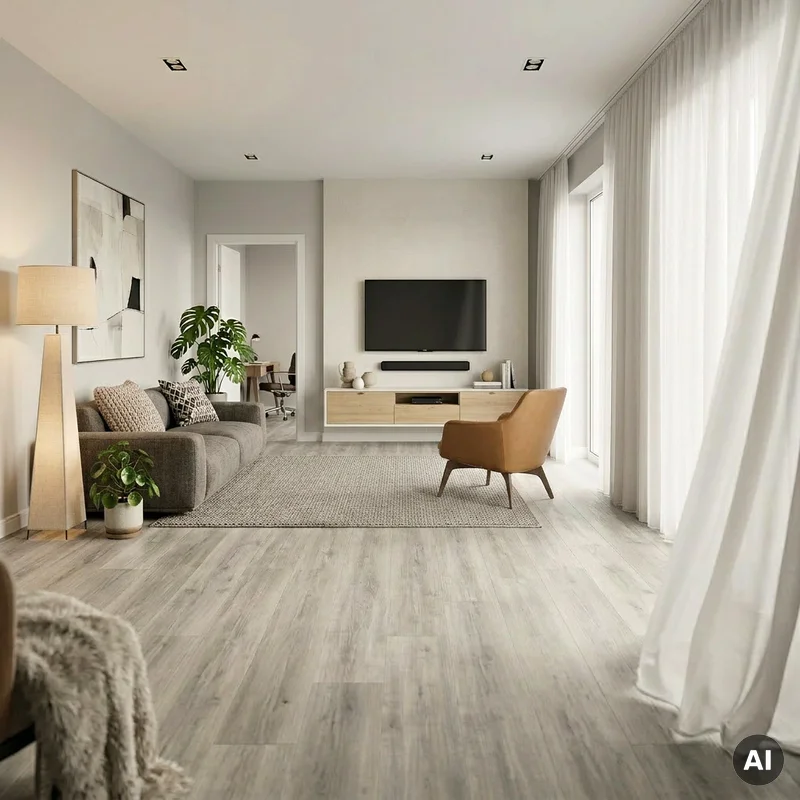Panele Winylowe SPC LVT Dusty Grey z podkładem DOU-603-IB K