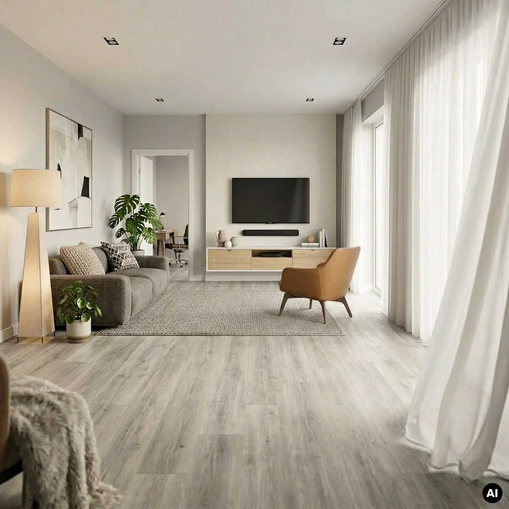 Panele Winylowe SPC LVT Dusty Grey z podkładem DOU-603-IB Klasa 33 5 mm, Panele winylowe, Douro + Podkład, Douro