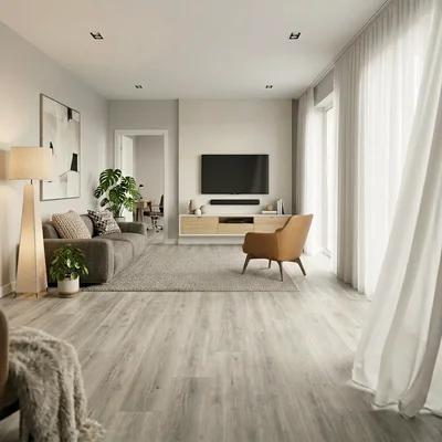 Panele Winylowe SPC LVT Dusty Grey z podkładem DOU-603-IB Klasa 33 5 mm