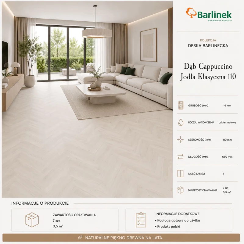 Dąb Cappuccino Jodła Klasyczna 110 1WC000001 14 mm