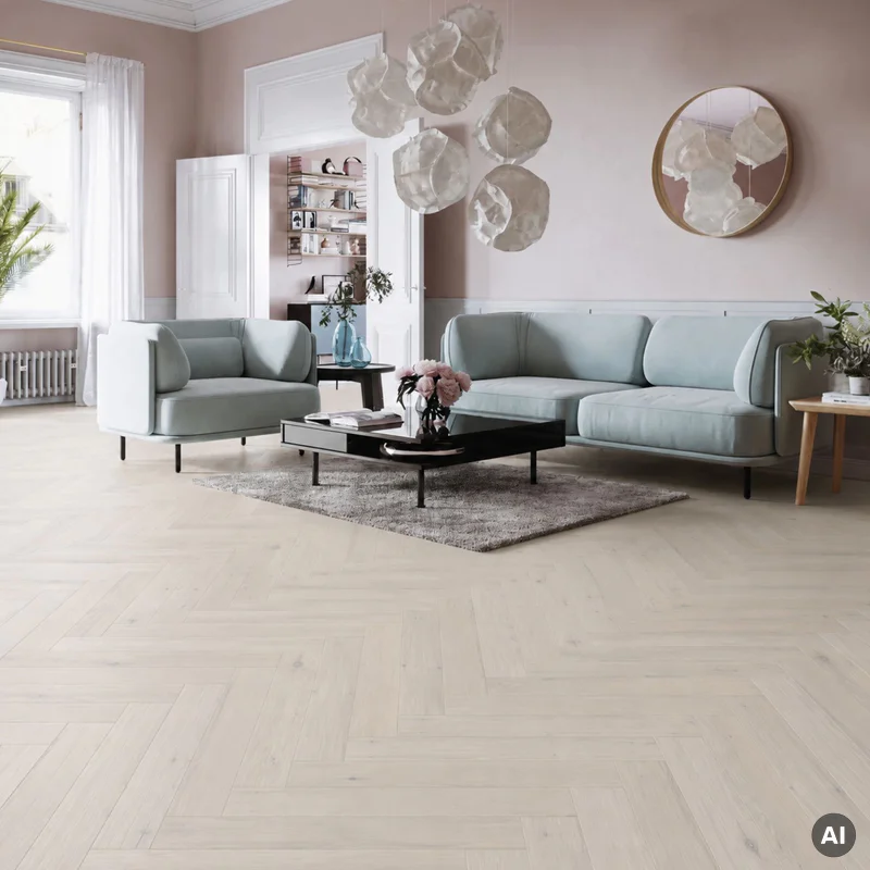 Podłoga drewniana Dąb Cappuccino Jodła Klasyczna 14 mm, 1